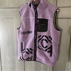 Cloak Brand Hidden In Plain Sight Sherpa Purple Lavender Black Neon Vest Medium
